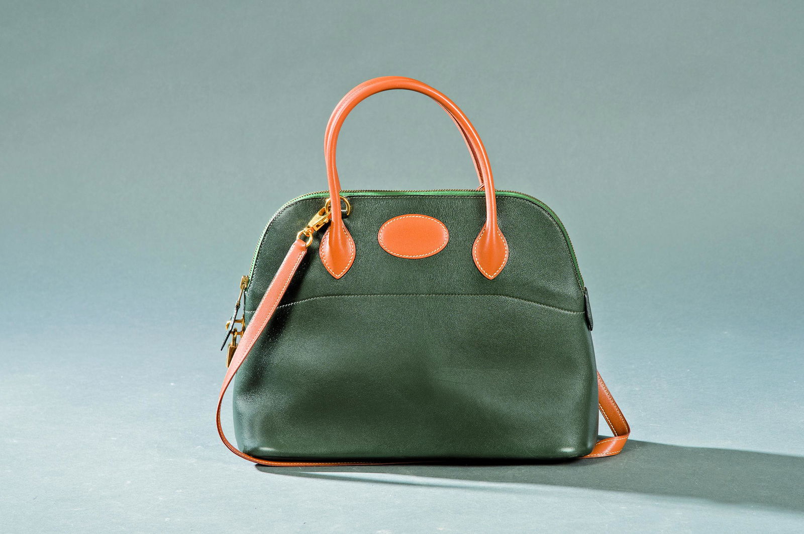 HERMÈS - Handbag with double handle and shoulder strap (1 of 1)