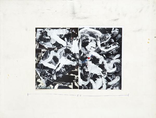 DARIO VILLALBA - Sketch for Worms I. 1985: DARIO VILLALBA San Sebastián 1939-Madrid 2018 Sketch for Worms I. 1985 Painting and collage of photographs on etched paper Size: 56.5 x 75.5 cm