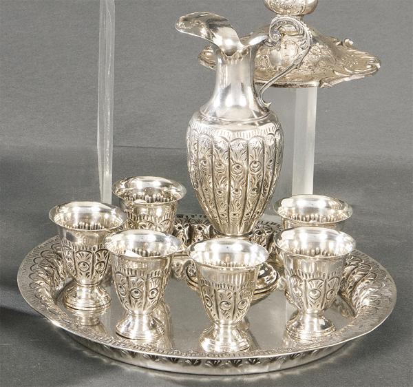 Set of punched silver liquor Law 800 possibly German (1 of 1)