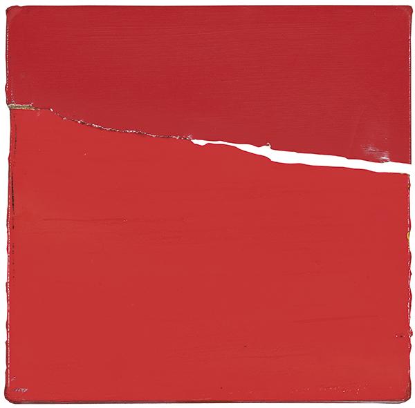 ANGELA DE LA CRUZ - Untitled: ANGELA DE LA CRUZ A Coruña 1965 Untitle. C. 2001 Oil on canvas Size: 41 x 41 x 6.5 cm. Origin: - Amanda Wilkinson Gallery, London - Particular collection