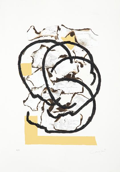 RAFAEL CANOGAR - Urban scene: RAFAEL CANOGAR Toledo 1935 Urban scene 1991 Mixed media with material passages and paper collages on handmade paper Signed in pencil and dated 1991 Numbered 14/95 Size: 100 x 70 cm Edita y Estampa Ib�