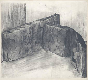 CRISTINA IGLESIAS - Untitled (Lanzarote 7): CRISTINA IGLESIAS San Sebastian 1956 Untitled (Lanzarote 7). 1996 Photogravure on paper attached to canvas Signed in pencil and dated 1996 Numbered 4/17 Size: 108 x 120 cm (paper); 112 x 124 cm (canva
