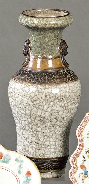 Small Chinese porcelain vase partially glazed with (1 of 1)