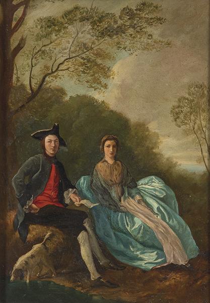 COPY OF THOMAS GAINSBOROUGH S. XIX - Double portrait of (1 of 1)
