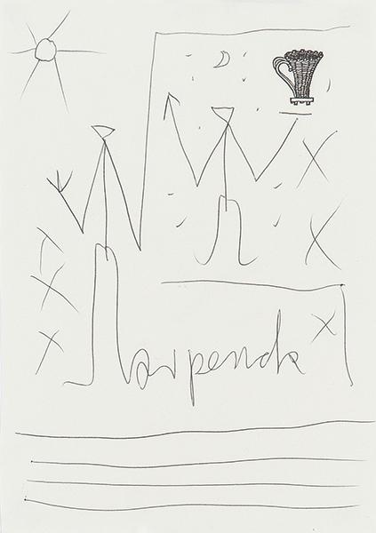 A. R. PENCK - Untitled: A. R. PENCKDresde 1939-Zurich 2017UntitledInk on paperSignedSize 23 x 15.5 cm