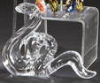 Baccarat crystal snake, France h. 1970.