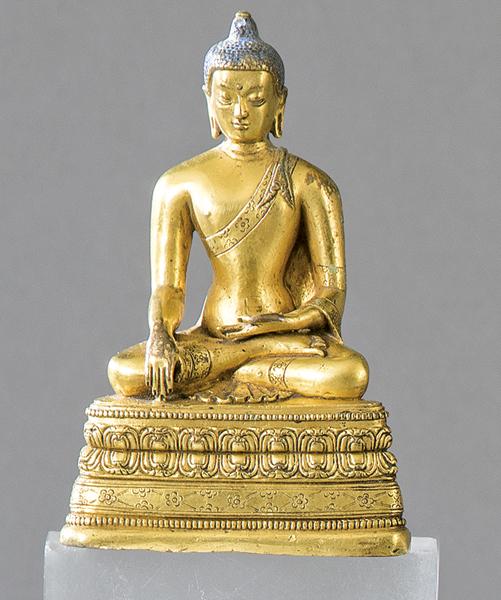 Gilded bronze "Sitting Buddha", Tibet Ending 19th (1 of 1)
