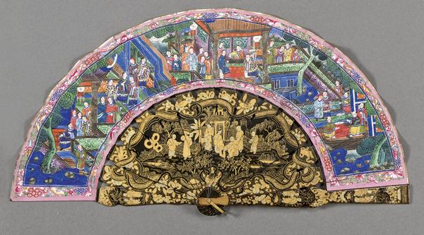 Cantonese fan "Thousand faces", China 19th Century (1 of 1)