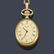 BELT ART hanging watch with gold plated chain.