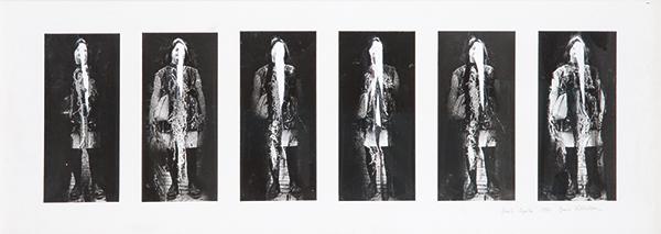 DARIO VILLALBA: San Sebastián 1939-Madrid 2018Basic document. Chapel. 1976Painting on photography (polyptych)Signed, titled and dated 1976Signed and titled on backSize 250 x 118 cm.