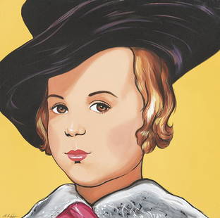 ANTONIO DE FELIPE Valencia 1965: Prince Baltasar Carlos Acrylic on canvas Signed Size 80 x 80 cm