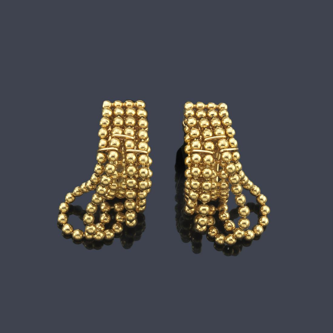 CARTIER Earrings with spherical beads bands in 18K (1 of 1)
