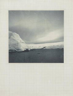 DARREN ALMOND - Antarctica: DARREN ALMOND United Kingdom 1971 Antarctica Photograph attached to paper Back signed, titled and dated 20. 02.2002 Sizements 36 x 27.5 cm