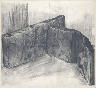 CRISTINA IGLESIAS - Untitled (Lanzarote 7): CRISTINA IGLESIAS San Sebastián 1956 Untitled (Lanzarote 7). 1996 Photogravure on paper adhered to canvas Signed in pencil and dated 1996 Numbered 4/17 Sizements 108 x 120 cm (paper); 112 x 124 c