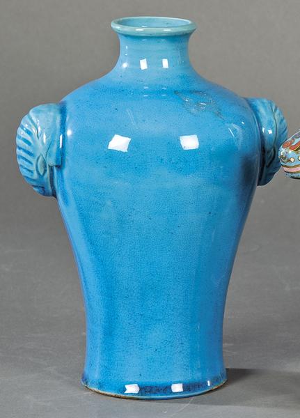Turquoise blue chinese vase (1 of 1)
