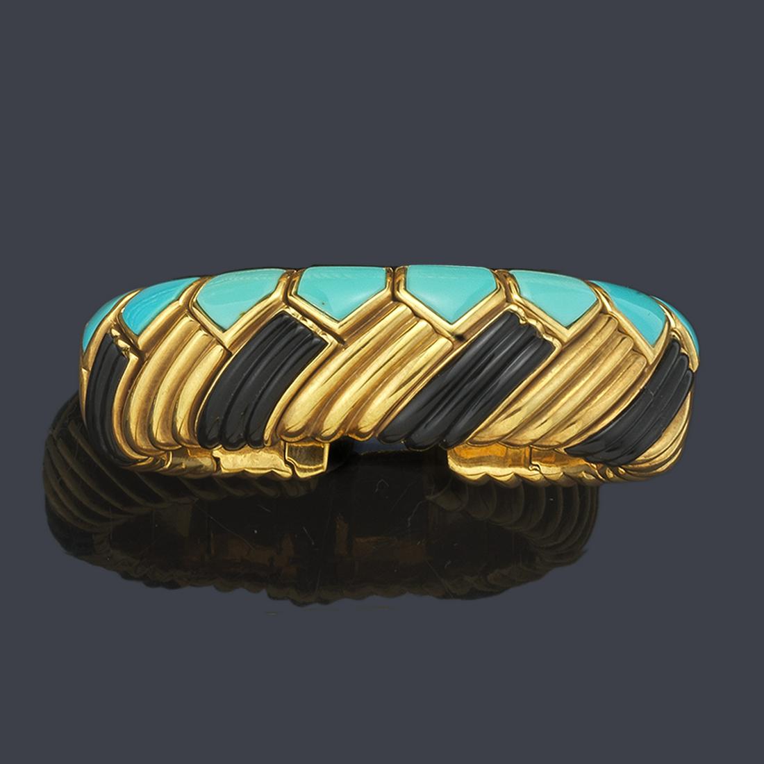 Onyx and turquoise bracelet (1 of 1)