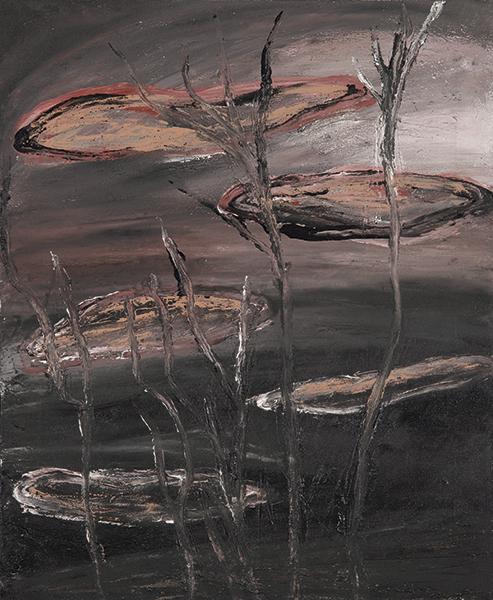 ELENA DEL RIVERO Valencia 1949 No. 1986 Oil on: ELENA DEL RIVERO Valencia 1949 No. 1986 Oil on canvas Back signed, titled and dated 1986 Measures 61 x 50 cm PROVENANCE Estampa Gallery, Madrid Private collection