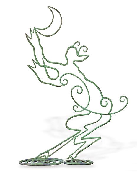 CARLOS FRANCO Madrid 1951 Fauno. 1996 Painted: CARLOS FRANCO Madrid 1951 Fauno. 1996 Painted iron Unique piece Measures 80 x 55 x 21 cm Work specially designed and made by the artist for the Loweve showcase on its 150th anniversary, Madrid 1996