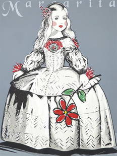 ANTONIO DE FELIPE Valencia 1965 Margarita: ANTONIO DE FELIPE Valencia 1965 Margarita Screenprint on Guarro paper hand retouched with Oil by the artist Signed in pencil and titled Numbered 63/90 Sizes 100 x 74.5 cm