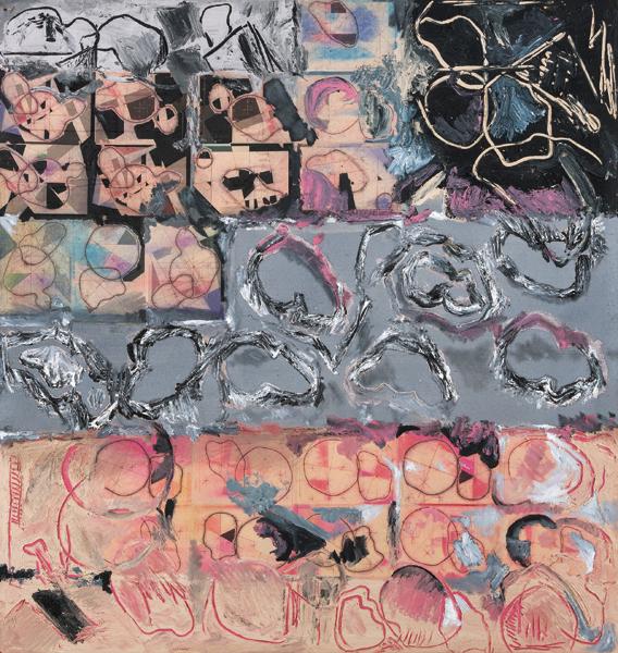 JOSE LUIS ALEXANCO - Wardah II. Damascus Series. Part: JOSE LUIS ALEXANCO Madrid 1942 Wardah II. Damascus Series. Part of the Syrian suite. 1999 Oil on fabric Back signed, titled and dated 1999 Size 180 x 170 cm