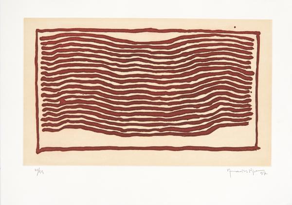 JOAN HERNÁNDEZ PIJUAN - ST (Roturat-2): JOAN HERNANDEZ PIJUAN Barcelona 1931-2005 ST (Roturat-2). 1997 Aguatinta on Guarro paper Signed in pencil and dated 1997 Numbered 50/99 Size 27.5 x 48.5 cm (footprint); 38.5 x 57 cm (paper) Editing Na