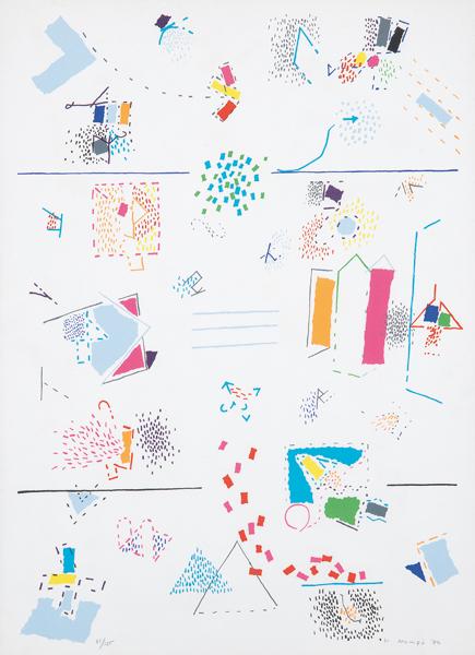 MANUEL HERNANDEZ MOMPÓ - Untitled: MANUEL HERNANDEZ MOMPÓ Valencia 1927-1992 Untitled. 1974 Screen printing on paper Signed in pencil and dated 1974 Numbered 51/125 Size 70 x 50 cm