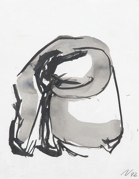 SUSANA SOLANO - Untitled: SUSANA SOLANO Barcelona 1946 Untitled. 1982 Wash on paper Signed and dated 1982 Measurements 32 x 25 cm