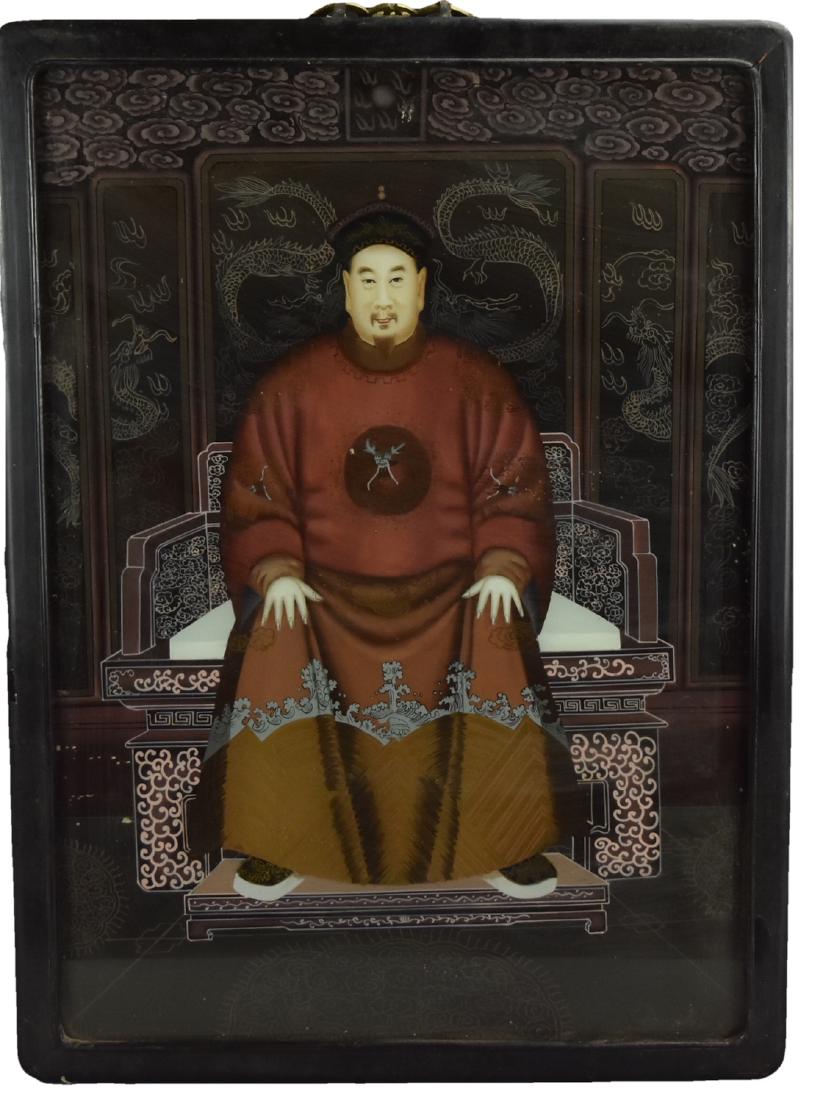 Chinese Reverse Glass Painting,19/20th C. (1 of 6)