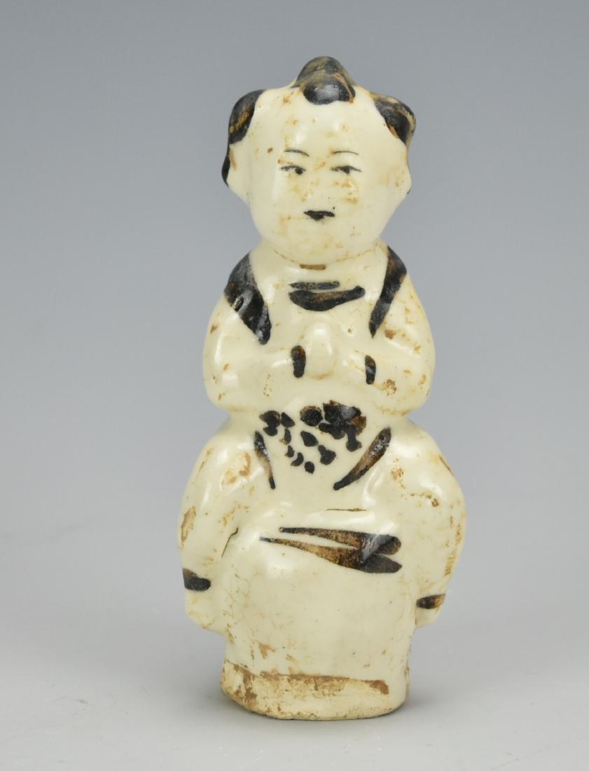 A Black & White Glazed Cizhouware Child (1 of 7)