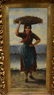 Pair Oil Painting of Girls, by G. Lenz,19th C. - 2