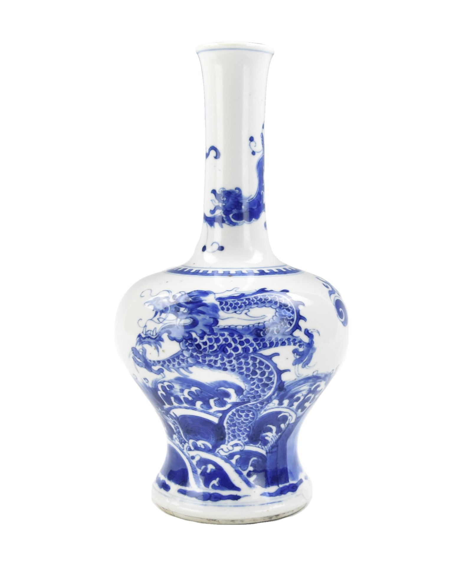 Chinese Blue & White Dragon Vase, Kangxi Period (1 of 15)