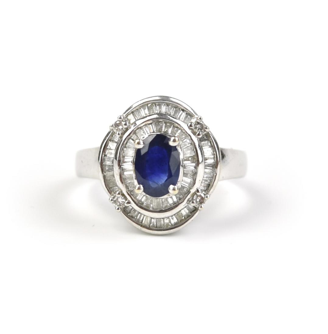 A Blue Sapphire Ring with Diamonds (1 of 6)