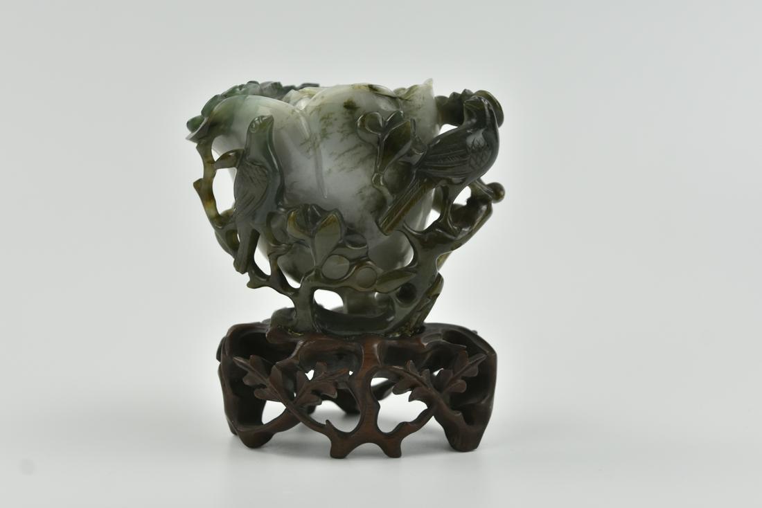 Chinese Jadeite Cup with Wood Stand (1 of 12)