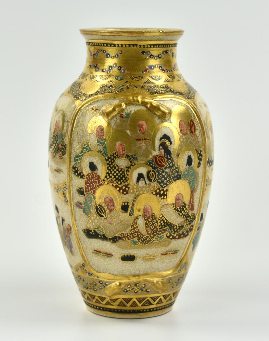 Japanese Satsuma Vase with Buddha, 19th C. (1 of 9)