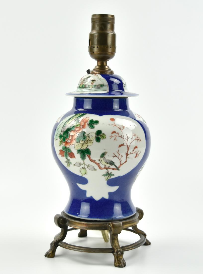 Chinese Blue & Famille Verte Jar MAL, 19th C. (1 of 8)