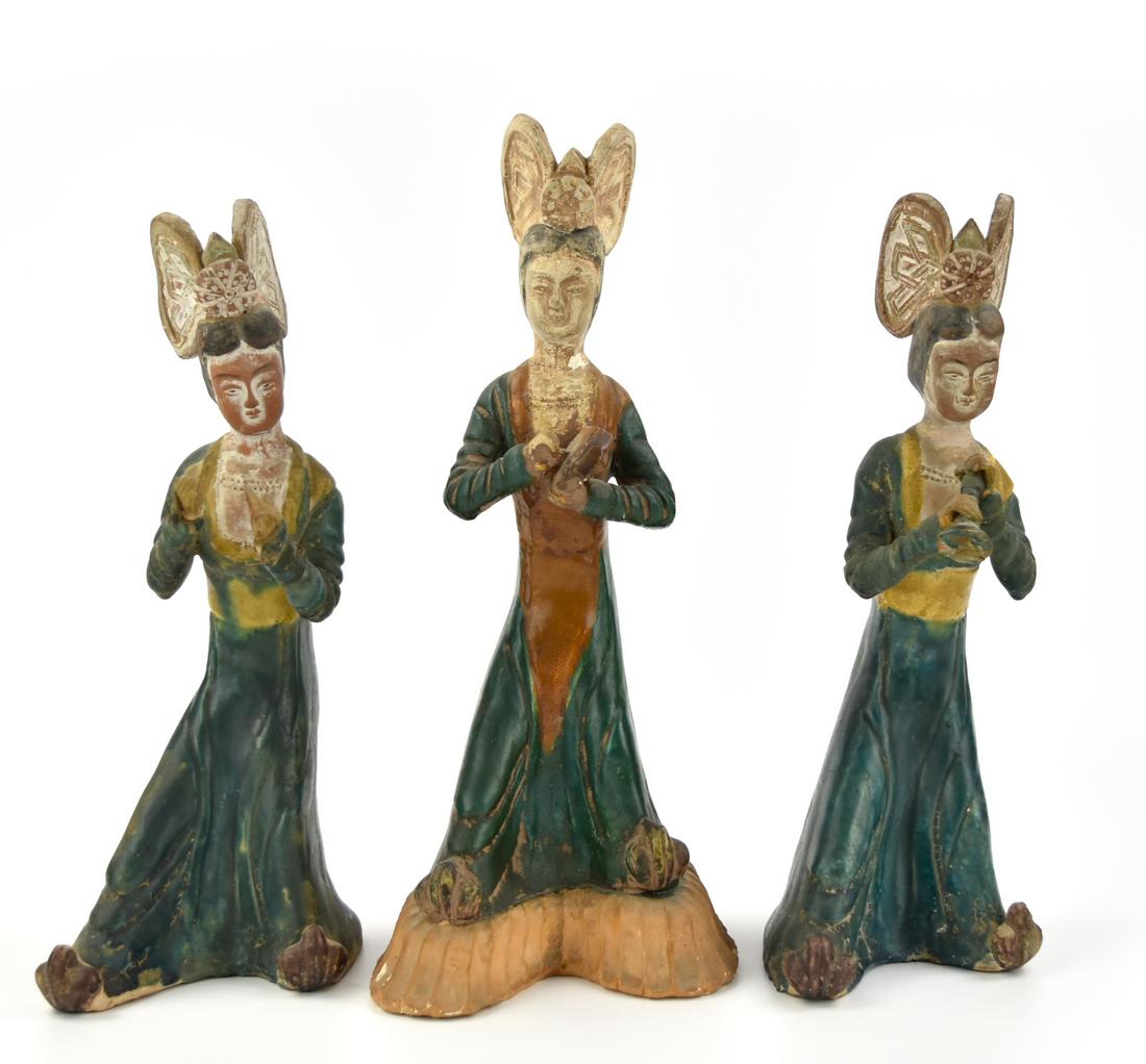 3 Chinese Sancai Glazed Figure of Lady (1 of 11)