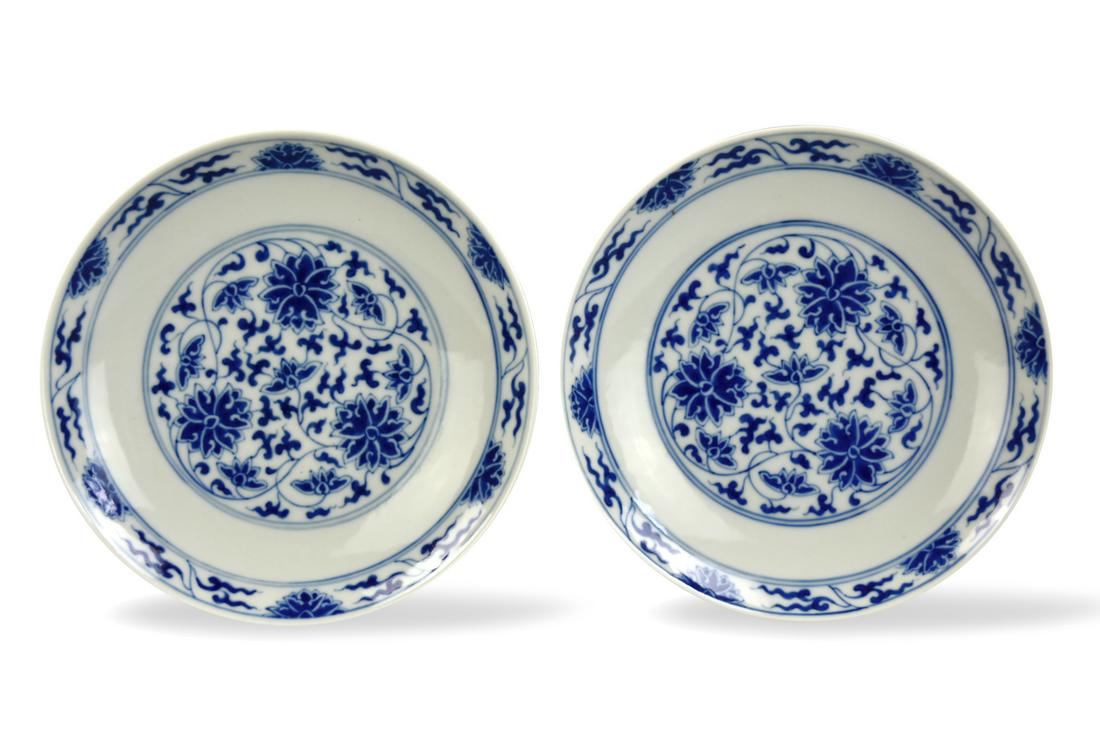 Paif of Imperial B & W Lotus Plate, Guangxu Period (1 of 12)