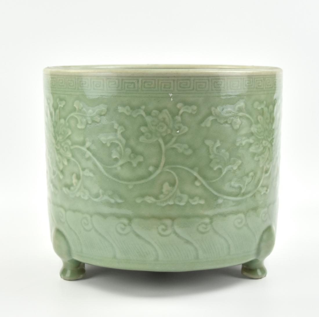 Large Chinese Celadon Censer, Qianlong Period (1 of 9)