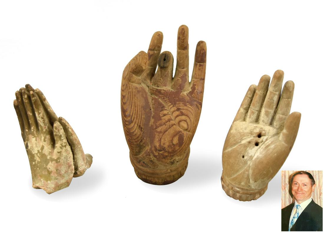 Group of 3 Chinese Buddha Hand, Tang-Song D. (1 of 8)