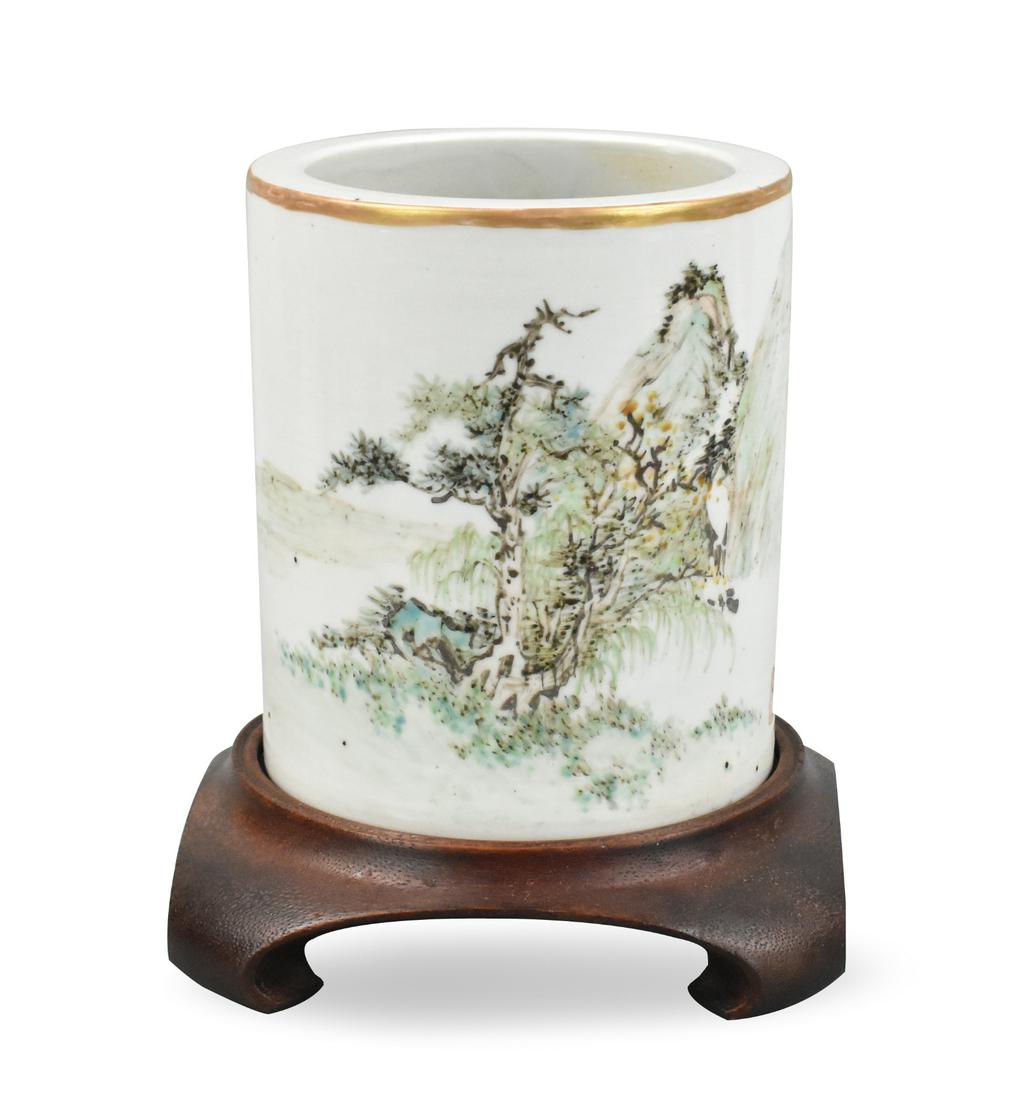 Chinese Qianjiang Glazed Brushhpot, ROC Period (1 of 13)