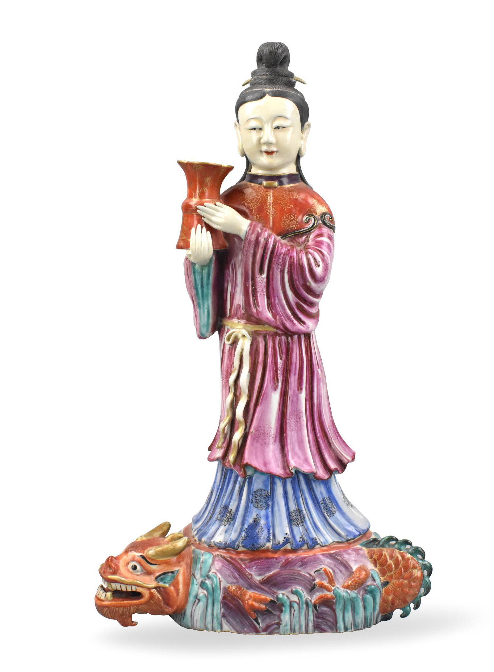 Chinese Export Lady Figure on Dragon,Qianlong P. (1 of 18)