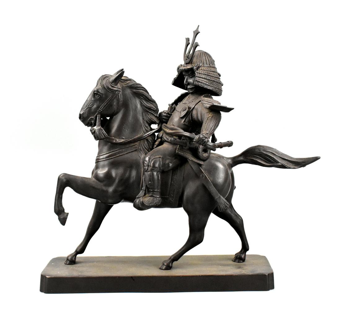 Japanese Bronze Samurai Figure, Meiji Period (1 of 17)