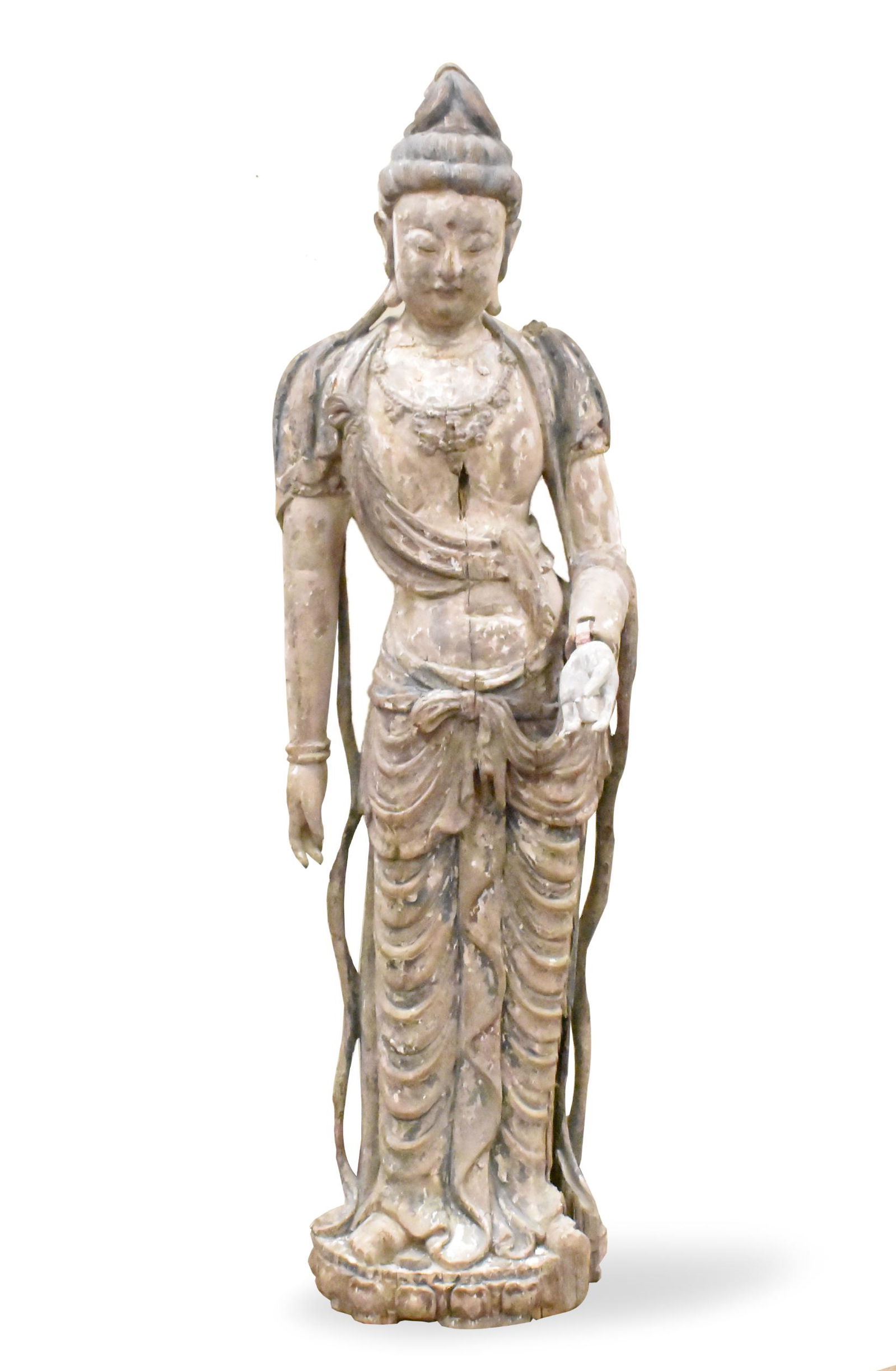 Large Chinese Wood Carved Guanyin Figure,Yuan D. (1 of 20)