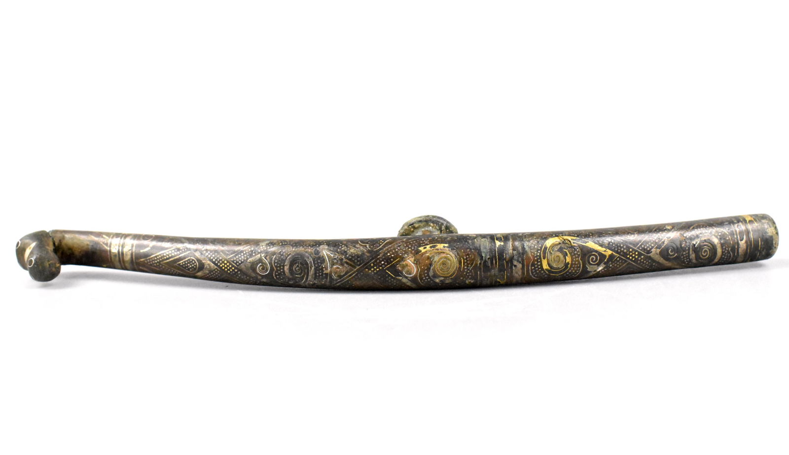Chinese Silver inlaid Belt Hook, Han Dynasty (1 of 7)