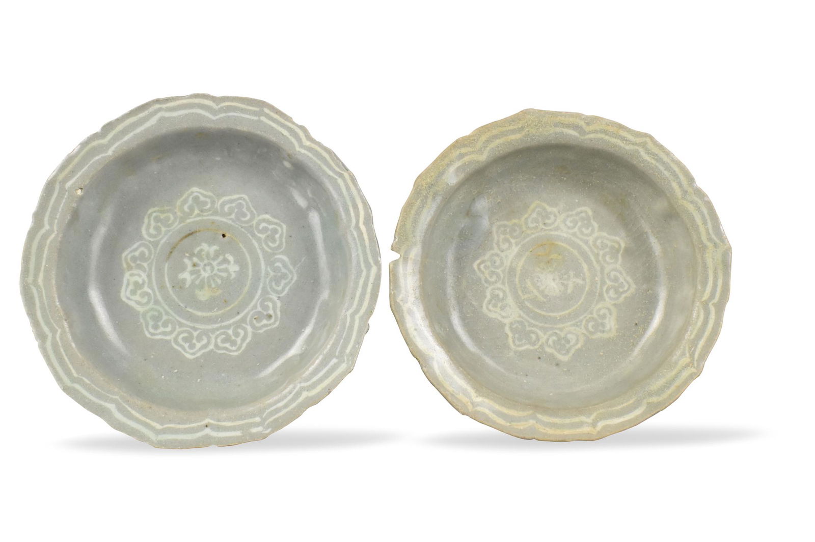Pair of Korean Slip Inlaid Celadon Dish,14-15th C. (1 of 10)
