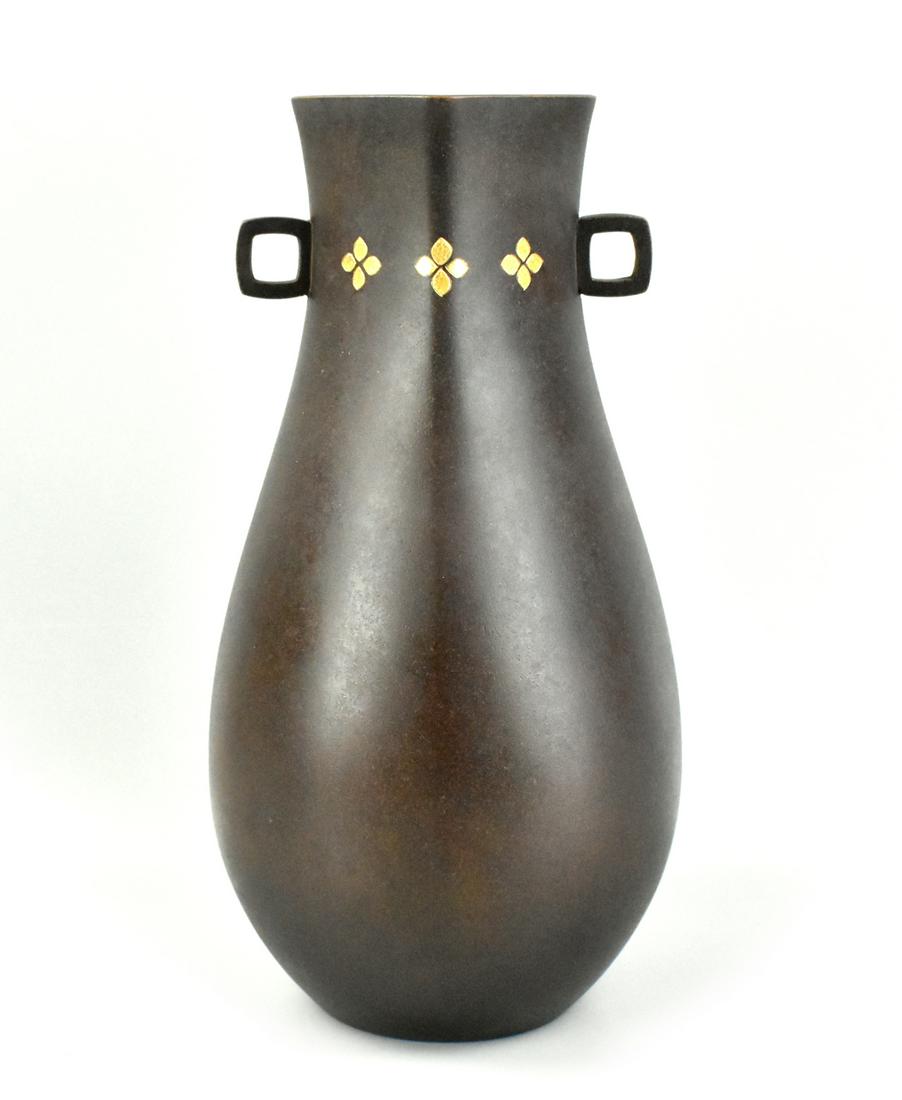 Japanese Art Deco Mixed Metal Vase ,Meiji Period (1 of 11)