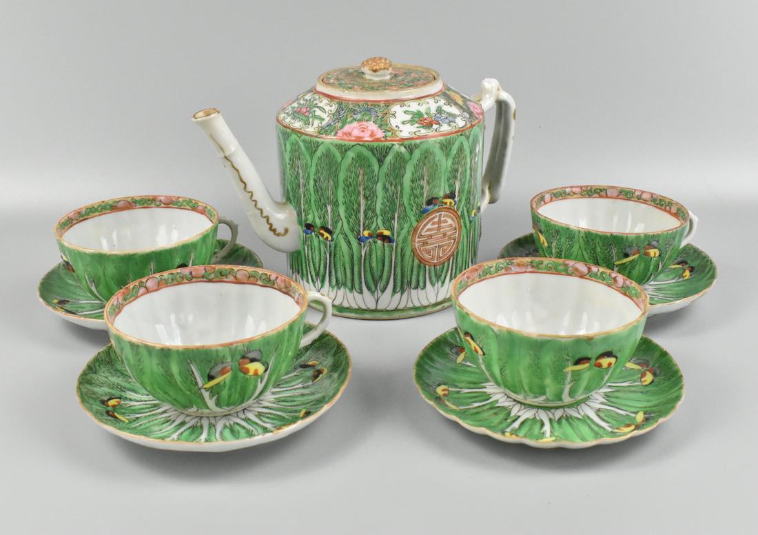 Group of Chinese Cabbage Tea Set, ROC Period (1 of 13)