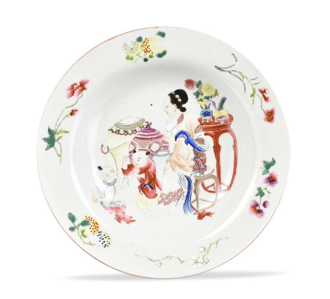Chinese Ruby Back Famille Rose Plate,Yongzheng P. (1 of 10)