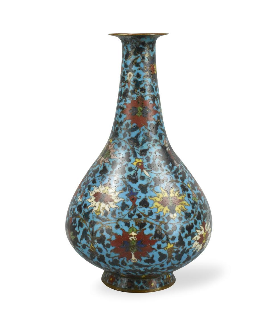 Large Chinese Cloisonne Yuhuchun Vase ,16/17th C. (1 of 15)