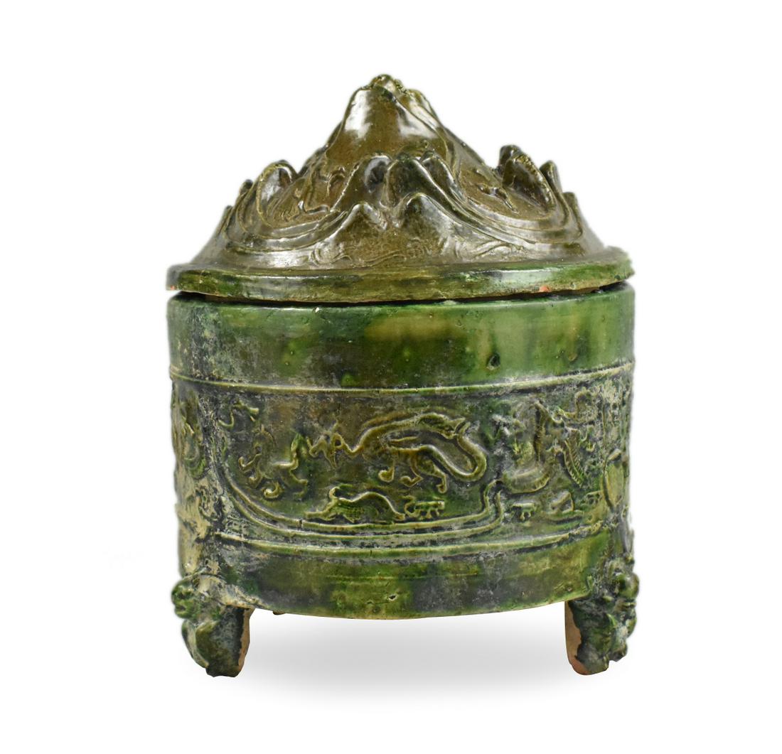 Chinese Green Glazed Covered "Lian", Han D. (1 of 14)